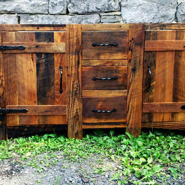 Free Shipping! Rustic Bathroom Vanity from Reclaimed Wormy Chestnut 