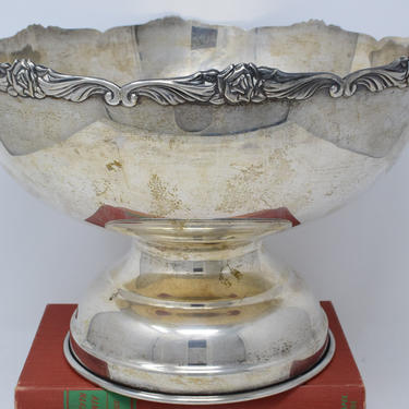 Silverplate Vintage Punch Bowl / Compote / Pedestal Bowl 