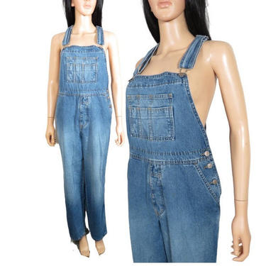Vintage 90s Made In USA Denim Overalls Size M 