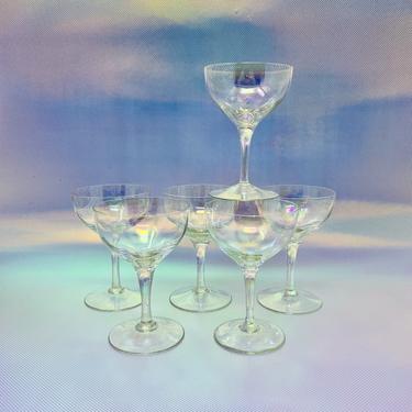 Vintage Iridescent Glass Coupes