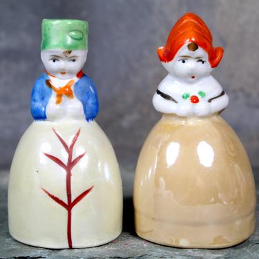 Vintage Dutch Boy & Girl Ceramic Bells - Circa 1950s Made in Japan | FREE SHIPPING 