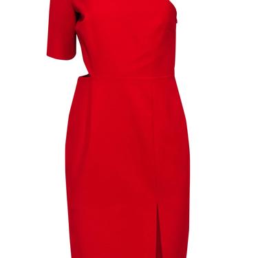 Jill Jill Stuart - Red One-Shouldered Sheath Dress w/ Cutout Sz 8