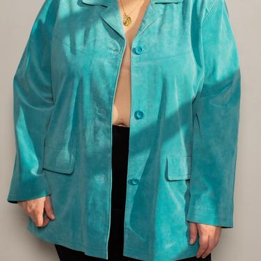 Turquoise Suede Jacket