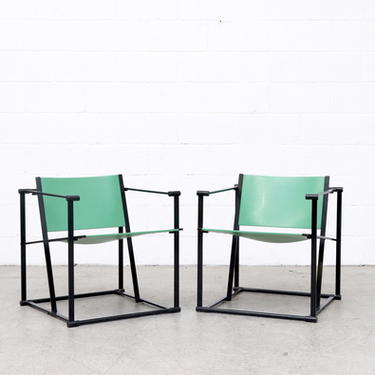 FM60 Cube Chairs By Radboud van Beekum for Pastoe in Bright Green