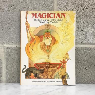 Vintage Magician Book Retro 1980s The Lost Journals of the Magus Geoffrey Carlyle + Paperback + Dragons World Publishing + Dan Woods 