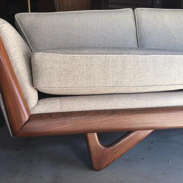 Mid Century Modern Vintage Gondola Sofa Couch Restored.  Free Continental us Shipping 