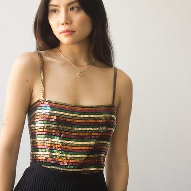 1970s Saks Fifth Avenue Sequined Camisole 
