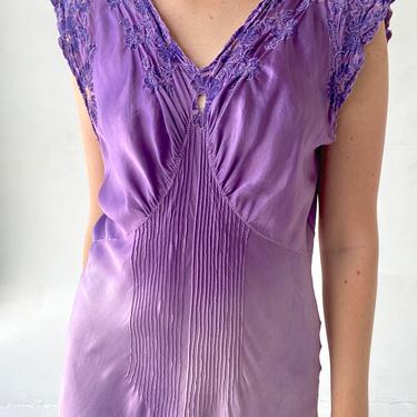 Hand Dyed Saie Lilac to Purple Ombre Silk Slip