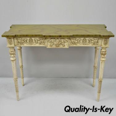 Karges Italian Neoclassical Swedish Style Carved Console Table with One Drawer