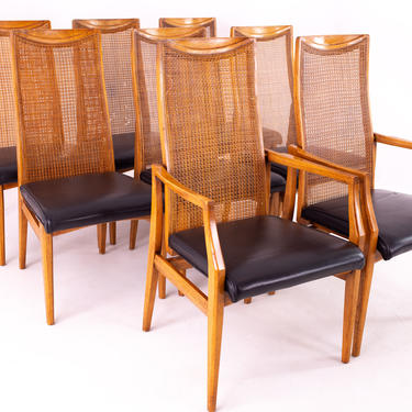 Drexel Heritage Mid Century Dining Chairs - Set of 8 - mcm 