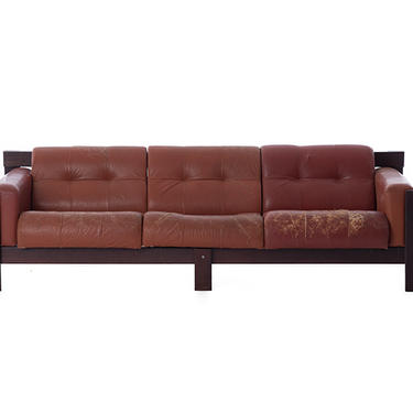 brazilian modern rosewood sofa by Percival Lafer