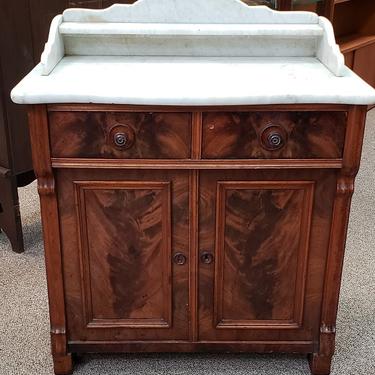 Item #PT7 Mid 19th Century English Wash Stand w/ Marble Top c.1850s