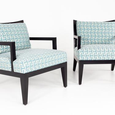 Baker Contemporary Lounge Chairs - Pair 