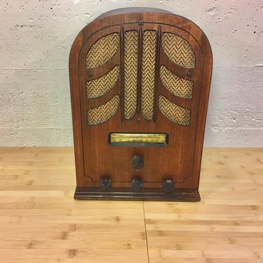 1936 GE Tombstone AM Shortwave Art Deco Radio, Full Restoration, Model E-61 