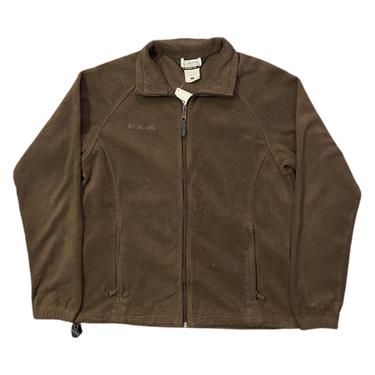 (L) Columbia Brown Fleece Zip Up Jacket 111821 RK
