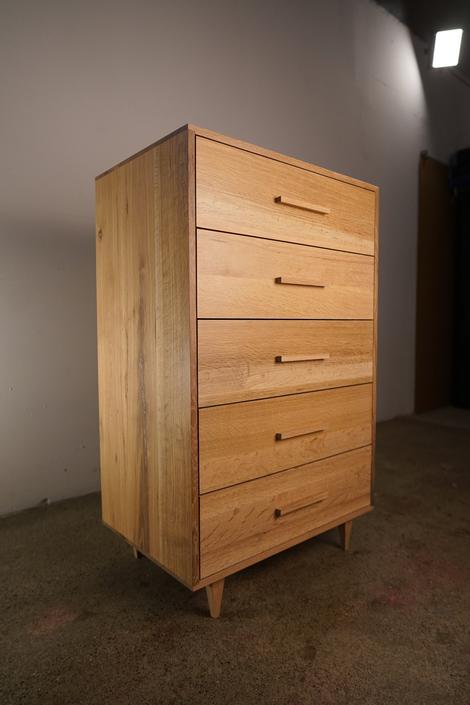 Highboy Dresser Mid Century, White Oak Mid Century Modern Dresser