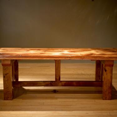 Not Your Average Farm Table.Rustic Table/Reclaimed Wood/Dining Table,Primitive Conference Table Distressed Finish Industrial Loft Modern 