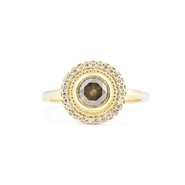 Selena Rose Cut Brown Diamond Engagement Ring