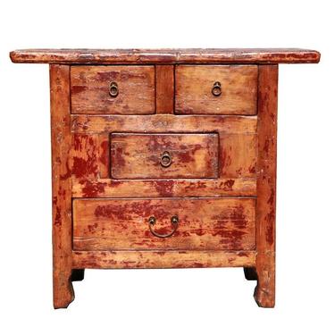 Rustic Lacquer Wood Country Side Cabinet s035E 