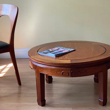 Chinese rosewood huali coffee table, round coffee table, rug table 