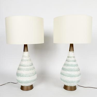 Pair of Lava Glazed Table Lamps