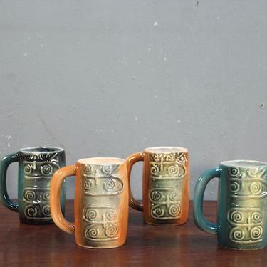 Set of 4 Tiki Ceramic Mugs – ONLINE ONLY