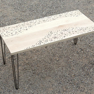 Bosque Dotted Dining Table // by Kyle D'Auria // MCM Polka Dot Hairpin Legs 
