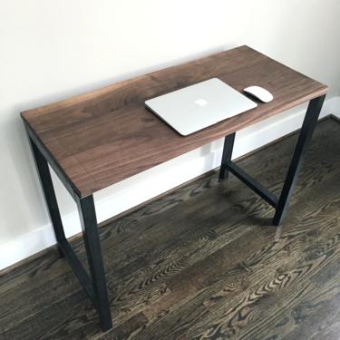 CUSTOM: The KEYSTONE Reclaimed Wood Desk - Reclaimed Black Walnut Desk 