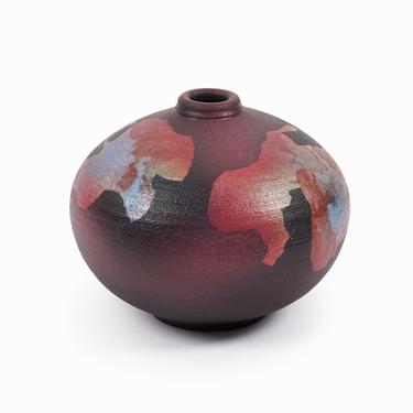 Jim McAnallen Raku Ceramic Vase Small 