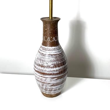 Large Aldo Londi Bitossi Modernist Ceramic Pottery Lamp 1960s 