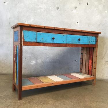Reclaimed Teak Console from Fishing Boats