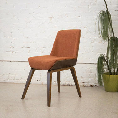 Mid Century Crushed Orange Dining Chair