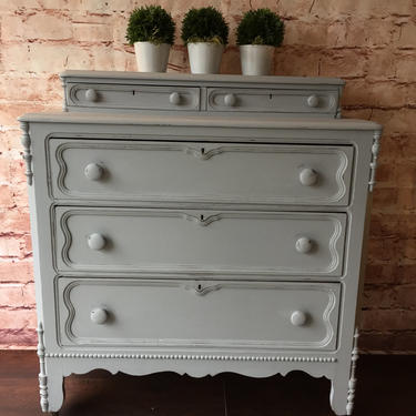 1800s Antique Mahogany Dresser, painted and slightly distressed, LOCAL Alexandria Pick Up Only 