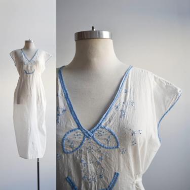 Vintage White Cotton Nightgown 