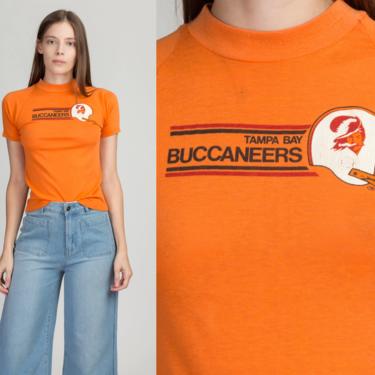 80s Tampa Bay Buccaneers T Shirt - Extra Small | Vintage Orange NFL Football Tee 