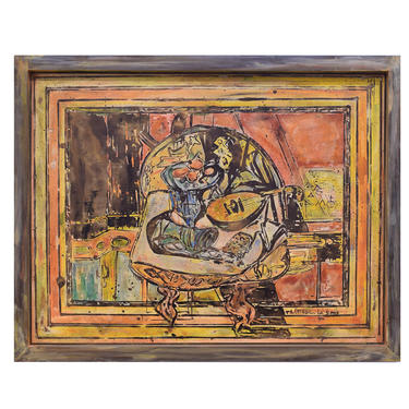 Philip and Kelvin LaVerne Expressionist Still Life Painting on Bronze 1960's