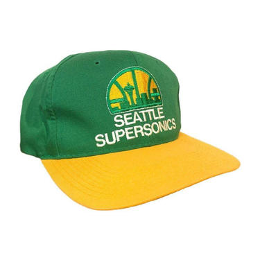 Vintage 90s Seattle Supersonics Starter Snapback Hat 