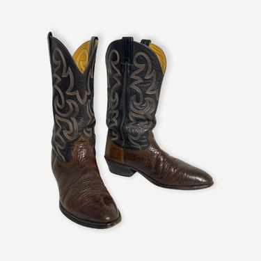 Vintage NOCONA 2-Tone Cowboy Boots ~ size 9 1/2 D ~ Western ~ Rockabilly ~ Biker ~ 