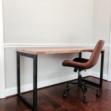 The TANBURY Desk - Reclaimed Wood Desk - Reclaimed Wood &amp; Steel Desk - Reclaimed Wood 