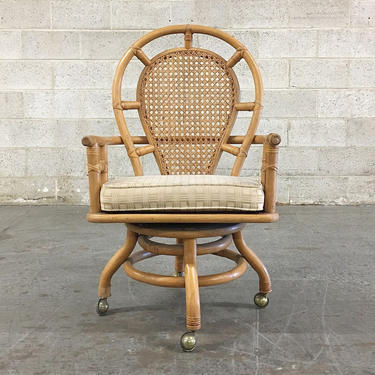LOCAL PICKUP ONLY ------------- Vintage Rattan Rolling Chair 