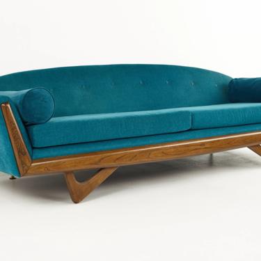 Adrian Pearsall Style Kroehler Mid Century Gondola Sofa - mcm 