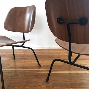 Rare Pair of 1954 LCM Eames chairs marked black frame 