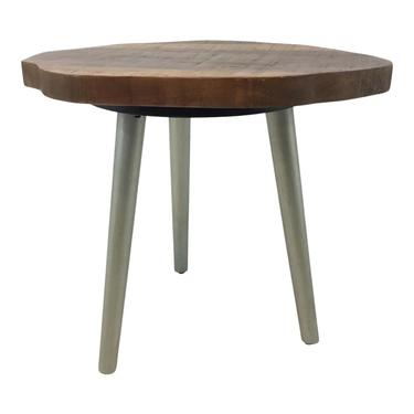 Caracole Organic Modern Wood and Metal Side Table Prototype