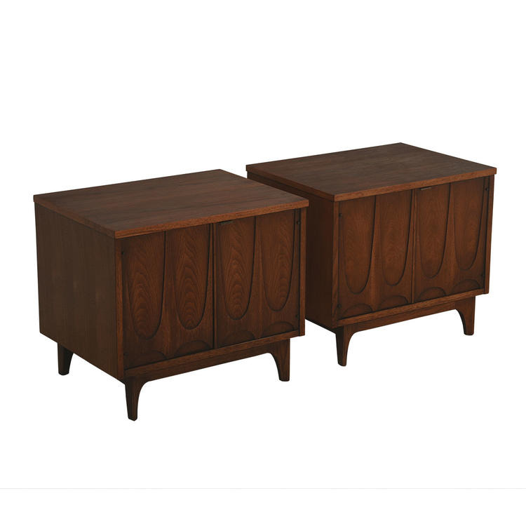 Pair of Broyhill Brasilia Commodes / Nightstands / Accent Tables with Legs