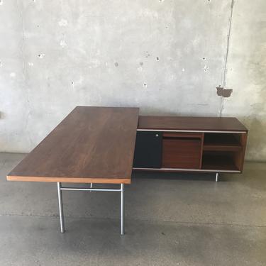 Mid Century Executive Desk / Credenza by George Nelson for Herman Miller