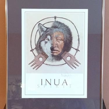 Vintage 1985 Signed Jon Van Zyle Print Inua Spirit Indigenous Art Print 16x20 
