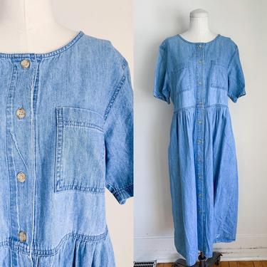 Vintage 1990s Denim Market Dress / M 