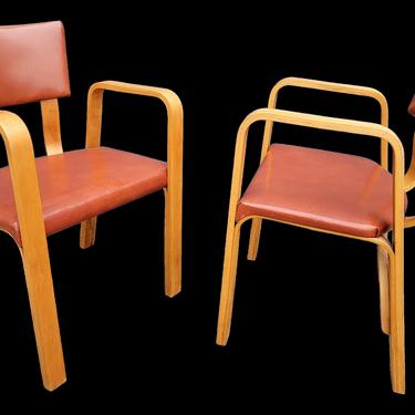 Thonet Bentwood Armchairs - a Pair 