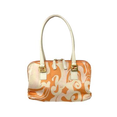 Fendi Orange Print Logo Bag