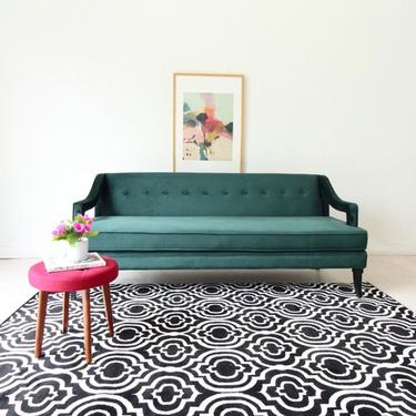 ”Carina” Green Velvet Sofa